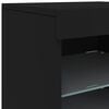 vidaXL Sideboard Black Engineered wood and glass