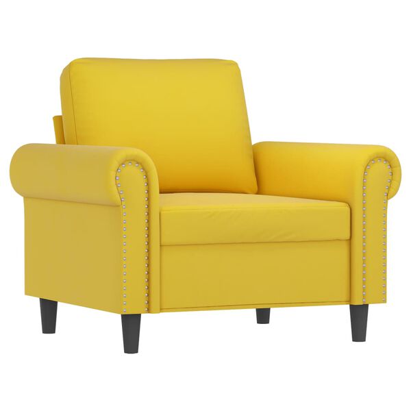 vidaXL Sofa Chair With Footstool Yellow
