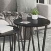vidaXL Side Table Set 2 pcs Black Oak