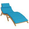 vidaXL Sun Lounger Cushion Blue Oxford fabric, Foam fiber