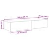 vidaXL Wall Shelf Sonoma oak Engineered wood 39.4 in Wall Shelf