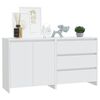 vidaXL Sideboard Set of 2 White Engineered wood Medium Sideboard