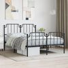 vidaXL Bed Frame Black Powder-coated steel Full Bed Frame Rectangular