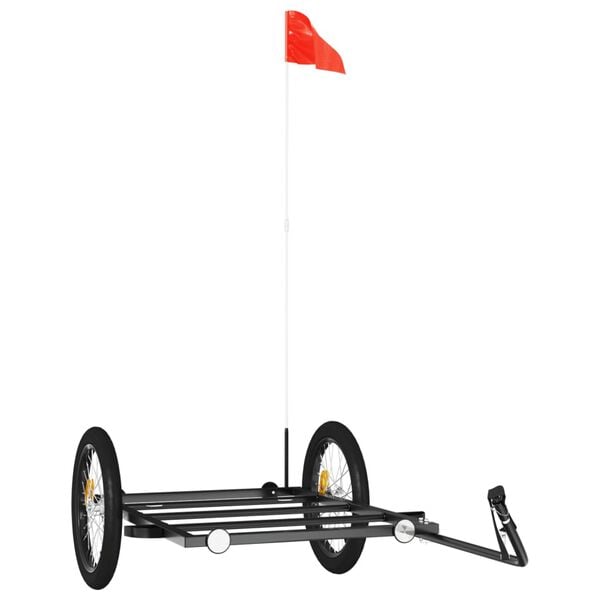 vidaXL Bike Trailer Black 53.1x26.8x14.6" Iron