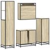 vidaXL Bathroom Furniture Set Sonoma oak Engineered wood, metal Standard