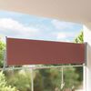 vidaXL Side Awning Brown Polyester 39.4 x 118.1 in Retractable Modern
