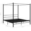 vidaXL Bed Frame Black Powder-coated metal Super King Bed Frame
