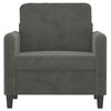 vidaXL Sofa Chair Dark grey Velvet (100% polyester), metal, plywood