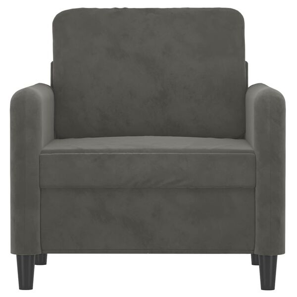 vidaXL Sofa Chair Dark grey Velvet (100% polyester), metal, plywood