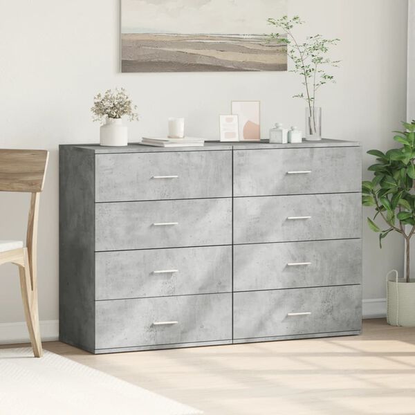vidaXL Sideboard Concrete Grey Engineered Wood Medium Sideboard