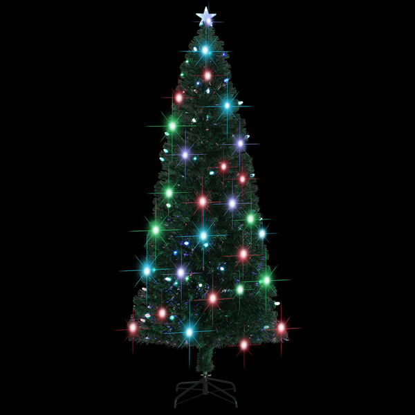 vidaXL Christmas Tree Green Fibre optic, steel 8 ft Christmas Tree