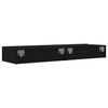 vidaXL TV Cabinet Set of 2 Black Engineered wood 47.2 x 13.8 x 6.1 in