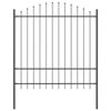 vidaXL Garden Fence 3 pcs Grey 66.93 x 84.65 in Powder-Coated Steel