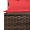 vidaXL 6 Piece Garden Sofa Set with Cushions Brown Poly Rattan