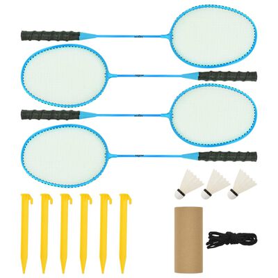 vidaXL Badminton Net Yellow and Black 236.2"x61" PE Fabric