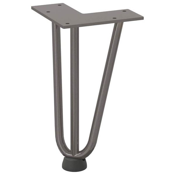 vidaXL Hairpin Table Leg Natural steel Solid powder-coated steel Small