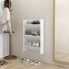 vidaXL Wall Shoe Cabinet White 23.6"x7.1"x35.4" Engineered Wood