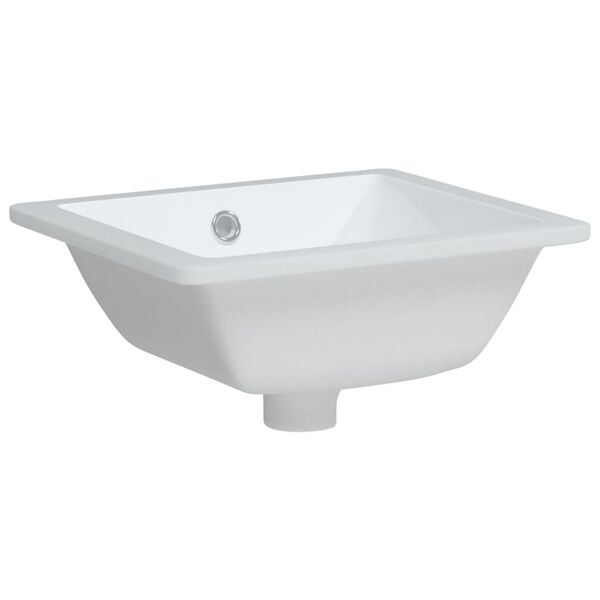 vidaXL Bathroom Sink White 14.2x12.4x6.5" Rectangular Ceramic