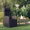 vidaXL Armchair Black PE Rattan, Powder-Coated Steel, Polyester One size