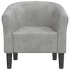 vidaXL Tub Chair Light Grey Velvet Standard Durable Armchair Round