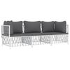 vidaXL Garden Lounge Set White, Dark Grey