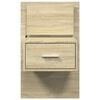 vidaXL Wall-mounted Bedside Cabinet Sonoma Oak Engineered wood Medium