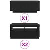 vidaXL TV Cabinet Set 3 pcs Black 102.36 x 13.78 x 15.75 in