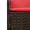 vidaXL Patio Sofa Brown PE rattan and powder-coated steel Medium Modular