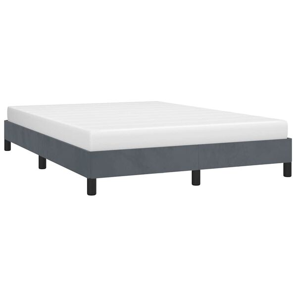 vidaXL Bed Frame Dark Grey Velvet Full Size Durable Bed Frame