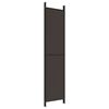 vidaXL 5-Panel Room Divider Brown 98.4"x86.6" Fabric