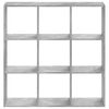 vidaXL Bookcase Concrete Grey Engineered Wood 40.2x12.6x40.2 in Bookcase