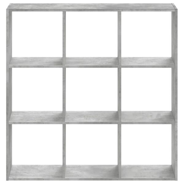 vidaXL Bookcase Concrete Grey Engineered Wood 40.2x12.6x40.2 in Bookcase