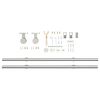 vidaXL Sliding Door Hardware Kit 78.7 " Stainless Steel Silver