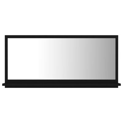 vidaXL Bathroom Mirror Black 31.5"x4.1"x14.6" Chipboard