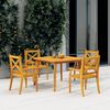 vidaXL Garden Table Natural Wood Solid acacia wood Medium Durable