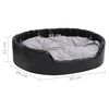 vidaXL Dog Bed Black and Grey