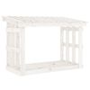 vidaXL Firewood Rack White 42.5x25.4x30.3" Solid Wood Pine