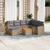 vidaXL Garden Sofa Set Beige, Light grey