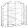 vidaXL Gabion Basket Silver Galvanized iron Medium Durable