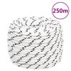 vidaXL Braided Boat Rope White 0.55 "x820.2 ' Polyester