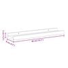vidaXL Frame Ledge Shelf Set of 2 White MDF 15.7 in x 3.5 in x 1.2 in