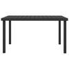 vidaXL Garden Table Black Aluminum and WPC Large Durable Garden Table