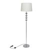 vidaXL Floor Lamp White and Chrome Polyester and Chrome Standard