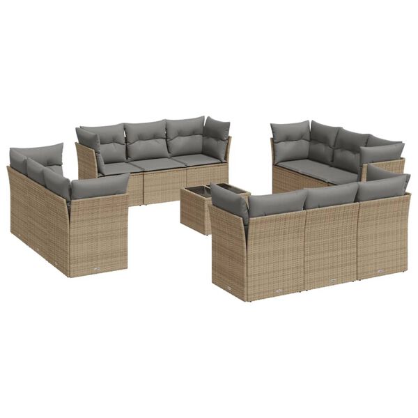 vidaXL Garden Sofa Set Beige
