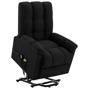 vidaXL Power Lift Chair Black 100% polyester, plywood, iron, PP cotton