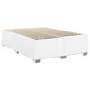vidaXL Bed Frame White Faux leather Queen Durable Bed Frame