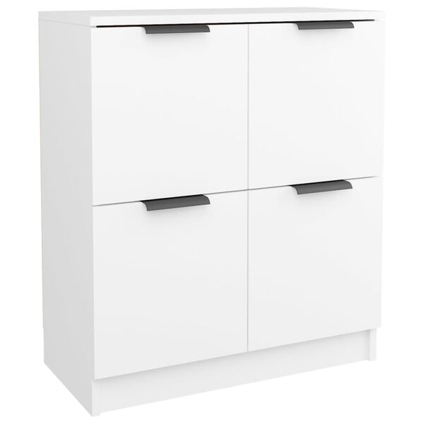 vidaXL Sideboard Set of 2 White Engineered wood Medium Sideboard