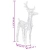 vidaXL Reindeers & Sleigh Christmas Decoration 160 LEDs 51.2" Acrylic