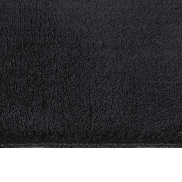 vidaXL Shaggy Rug Black Polyester 78.7 x 108.3 in Shaggy Rug