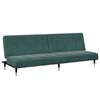 vidaXL Sofa Bed Dark Green Velvet (100% polyester), wood, metal Two-seater